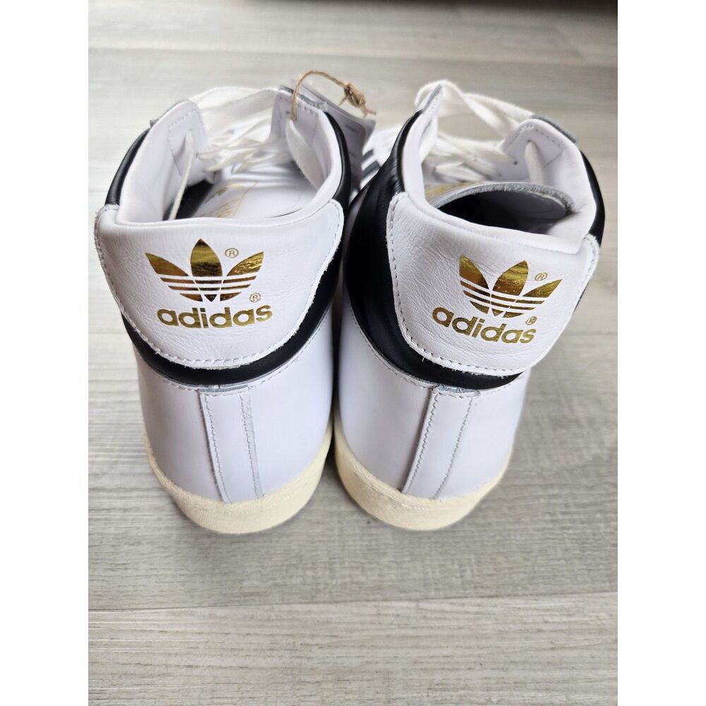 adidas Originals Abdul-Jabbar Hi White Core Black High Top Shoes Mens 14 NWT - Picture 4 of 10